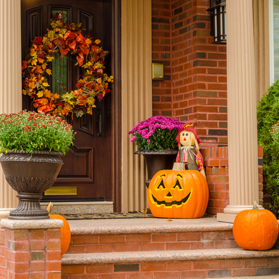Fun fall decorations can liven up your porch this autumn!