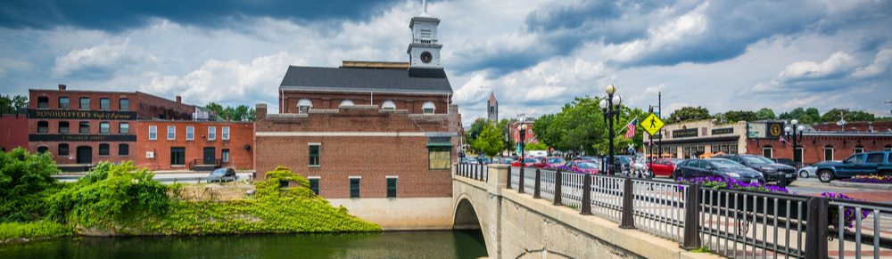 Clock tower in Nashua New Hampshire